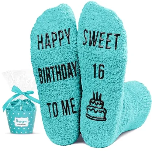 16th Birthday Gift for Girls , Gifts for 16 Year Old Girl, 16th Birthday Gifts Funny Fun Crazy Socks for Girls