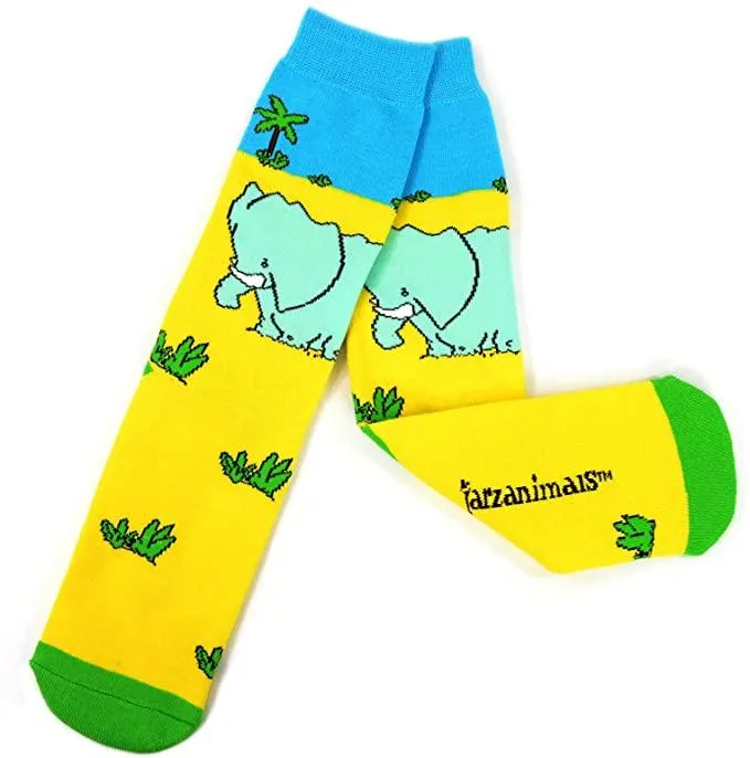 3 Pair Adult Safari Fun Knit Cushion Crew Socks