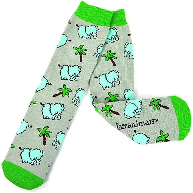 3 Pair Adult Safari Fun Knit Cushion Crew Socks
