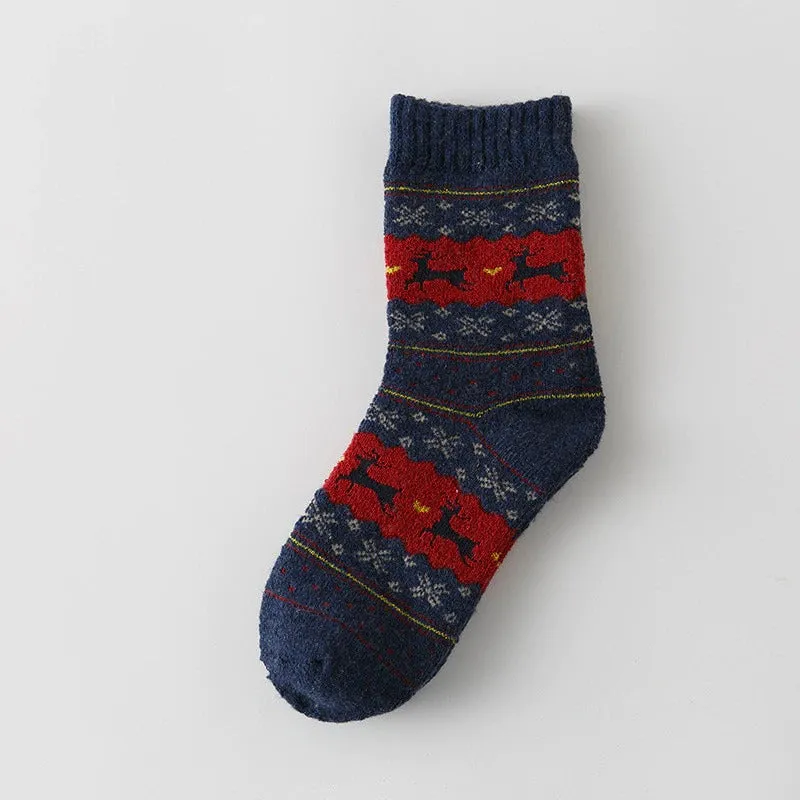 4 Pairs Warm Wool Socks for Women
