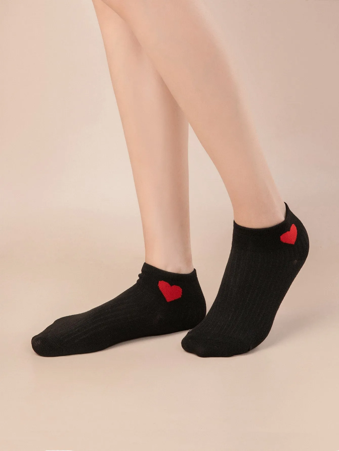5pairs Cute Heart Mixed Set Socks Silly Socks for Women Funky Socks Funny Socks