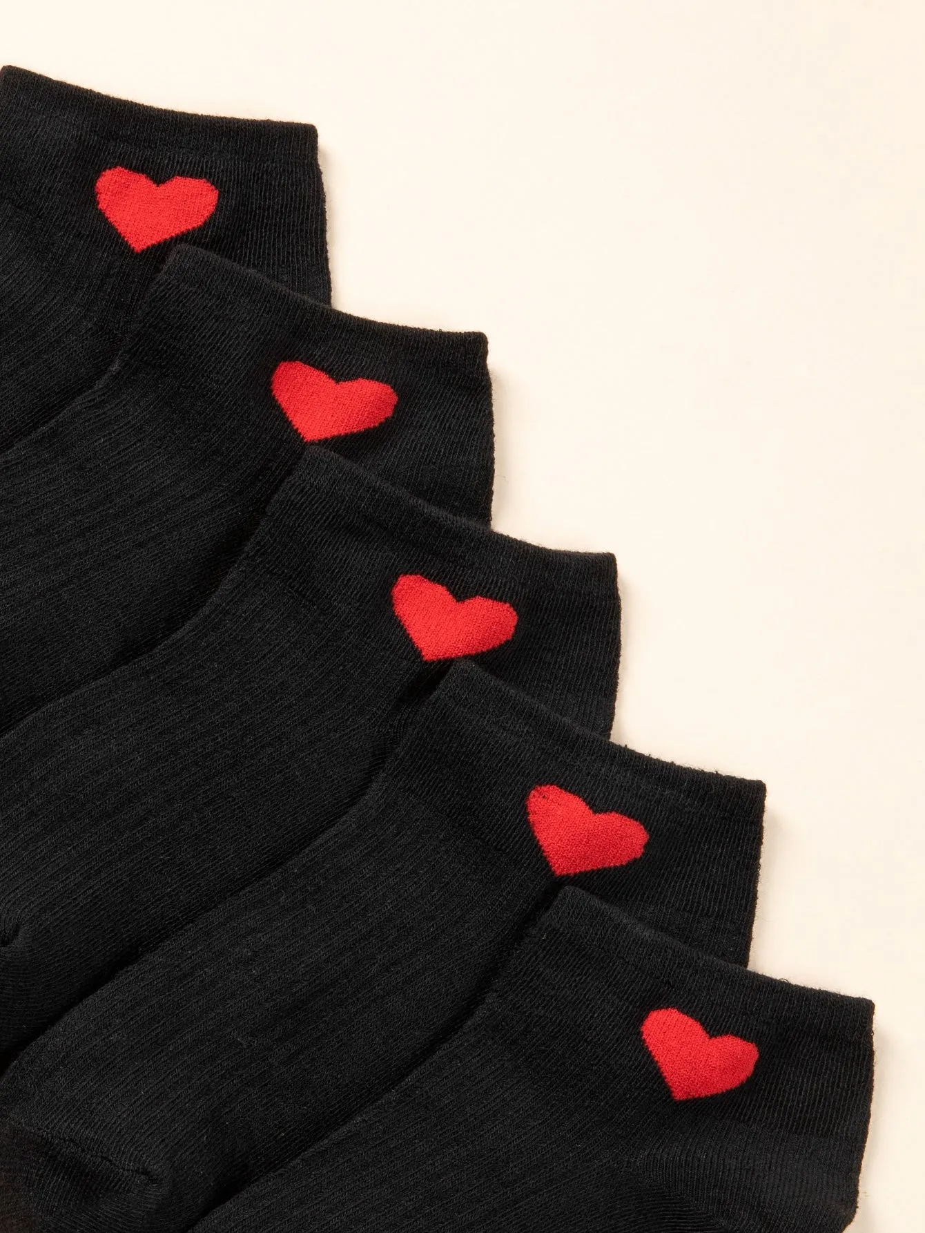 5pairs Cute Heart Mixed Set Socks Silly Socks for Women Funky Socks Funny Socks