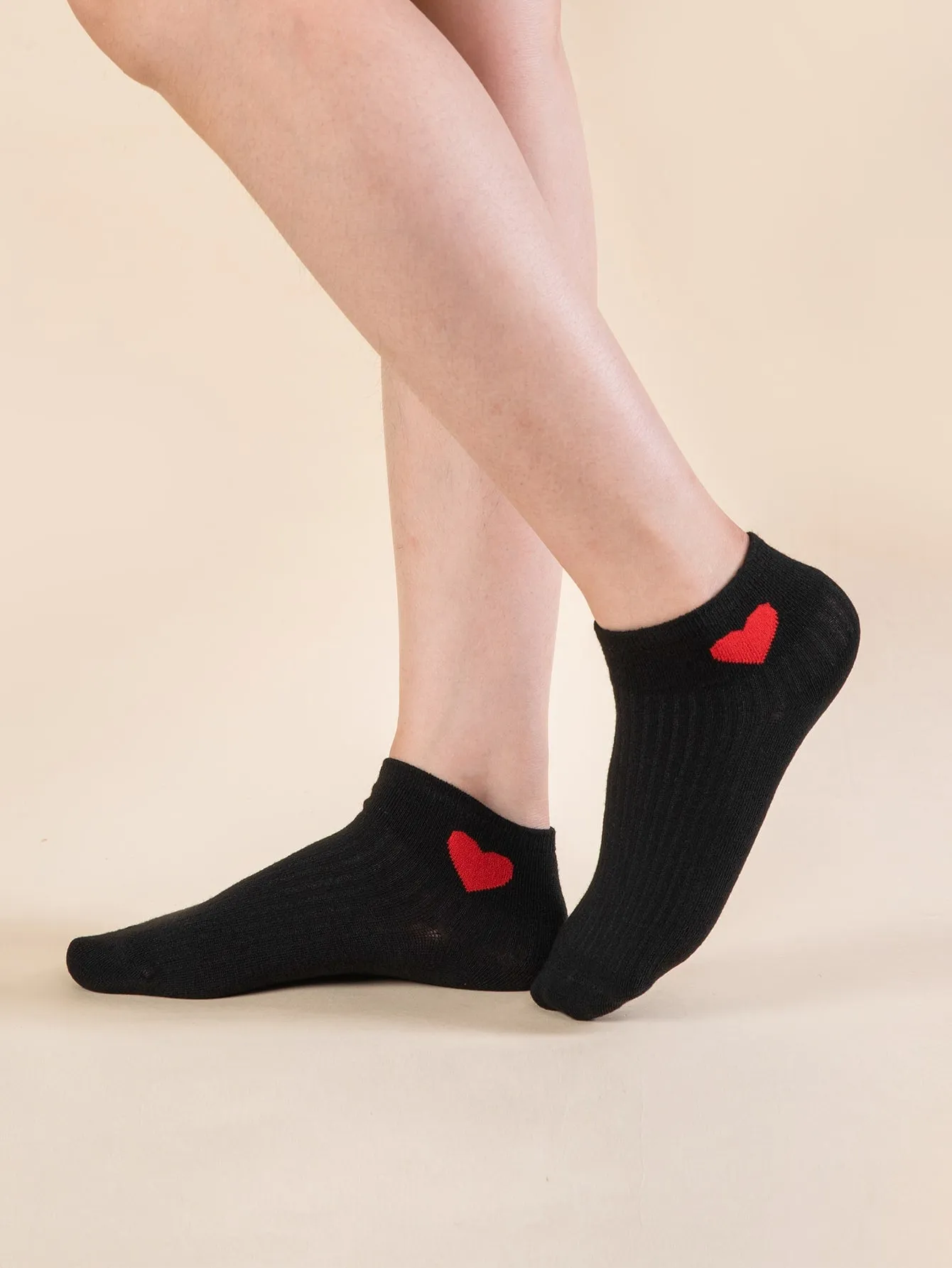 5pairs Cute Heart Mixed Set Socks Silly Socks for Women Funky Socks Funny Socks