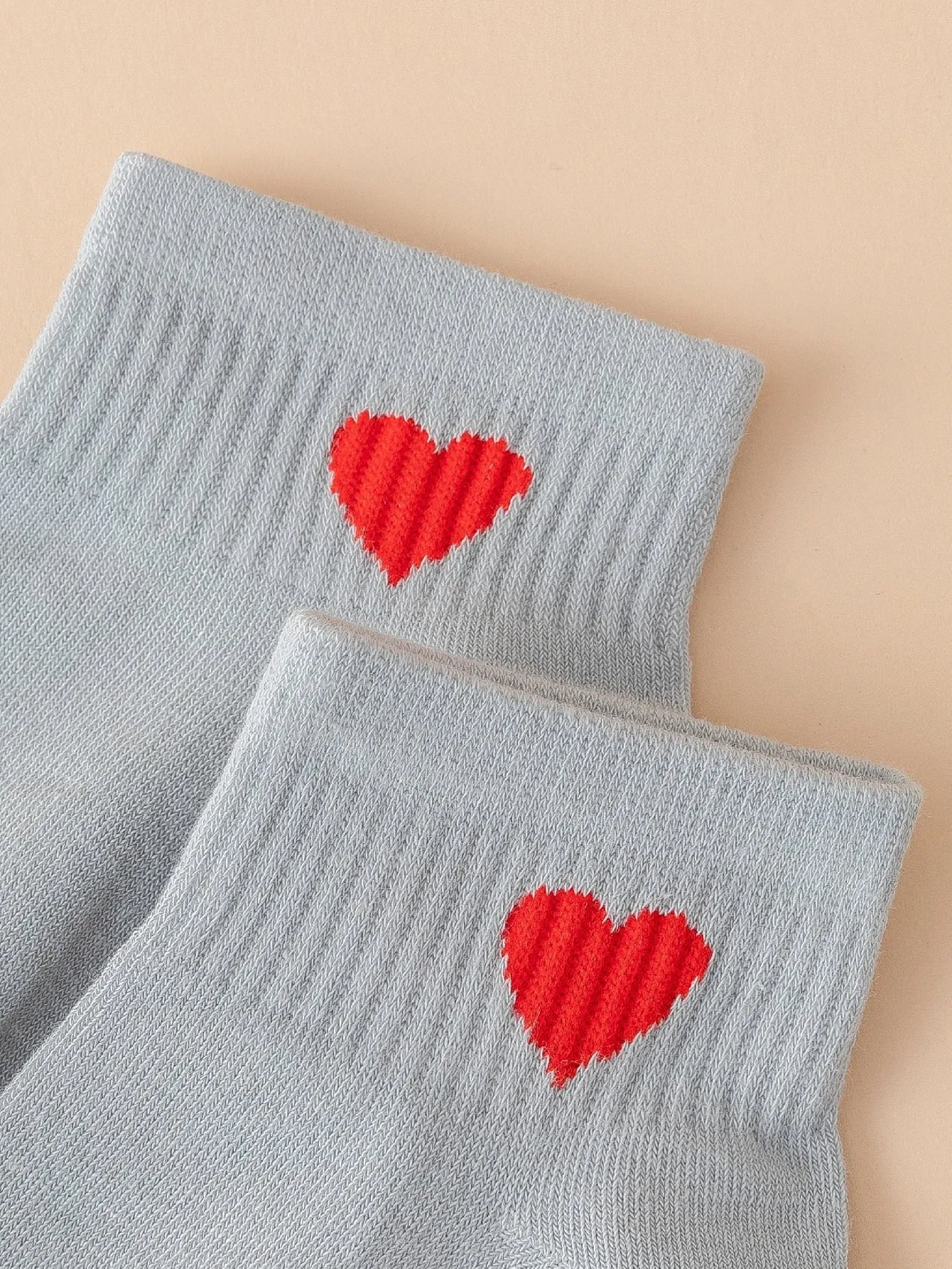 5pairs Heart Pattern Ankle Socks for Women Cute Socks Novelty Socks Fun Socks