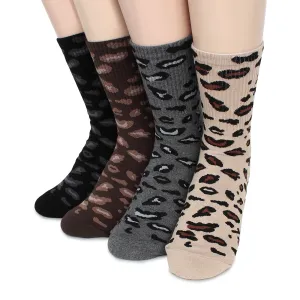 Animal casual Socks Leopard Pattern Women Cotton (4 pairs) GP 14