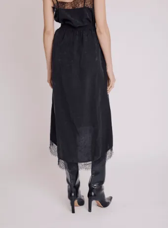 Berenice Jude Star Silk Skirt in Black