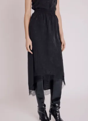 Berenice Jude Star Silk Skirt in Black