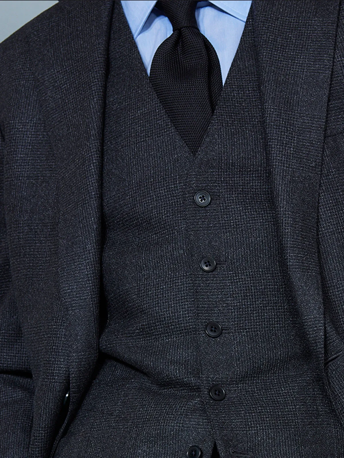 Black Grenadine Silk Tie