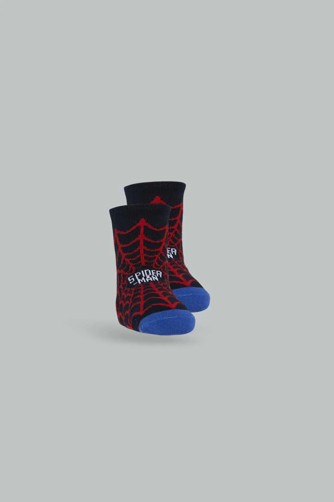 Boys Blue And Red Spiderman Sock Set (Pack of 3)