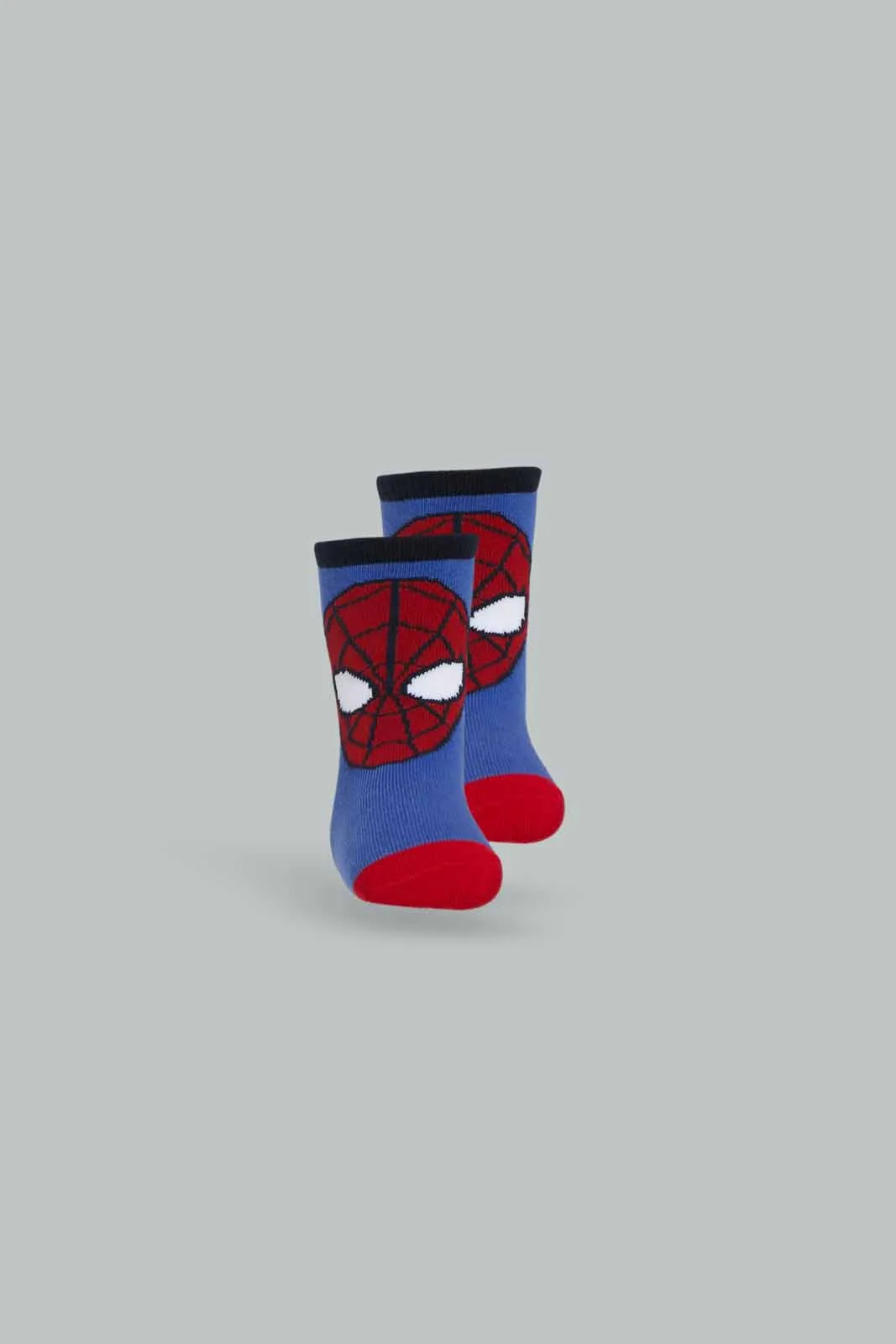 Boys Blue And Red Spiderman Sock Set (Pack of 3)