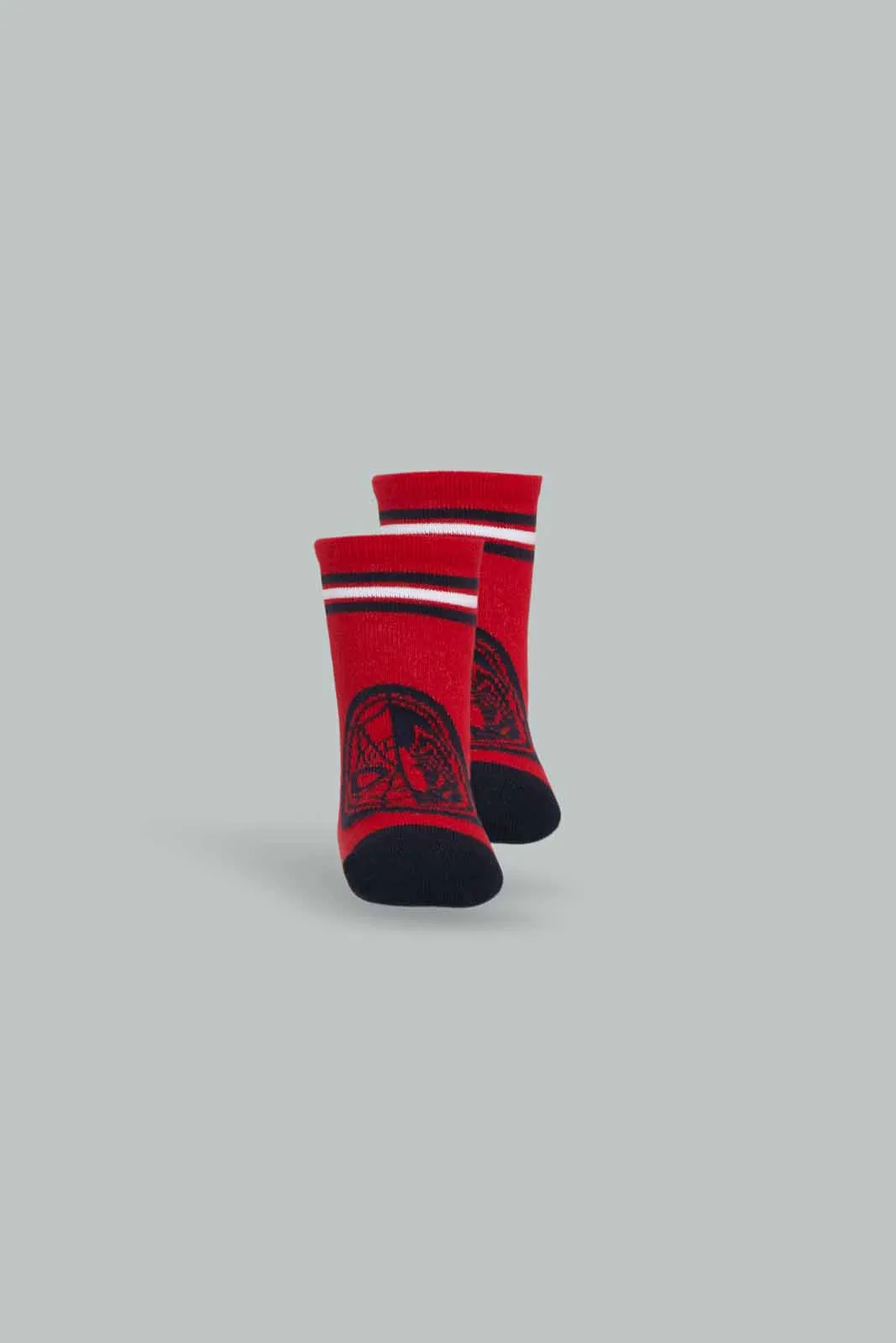 Boys Blue And Red Spiderman Sock Set (Pack of 3)