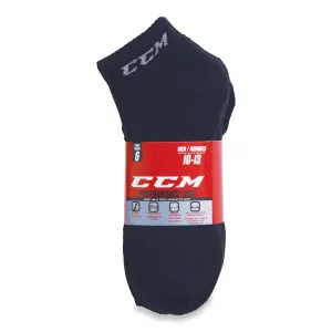 CCM Men's Tech Sport Ankle Socks with Arch Support, 10 to 13, Black, 6-Pack