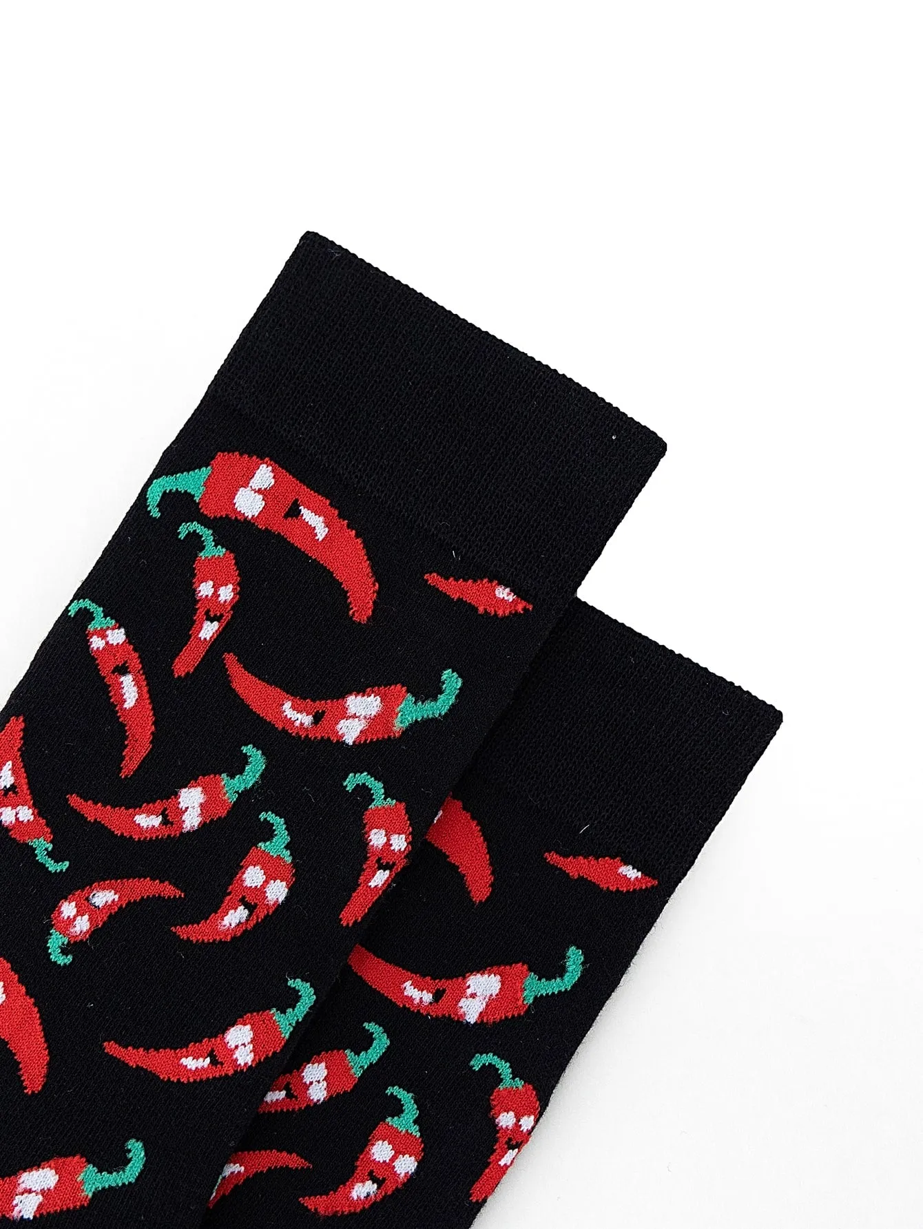 Chili Pepper Crew Socks for Men Fun Socks Funky Socks Novelty Socks