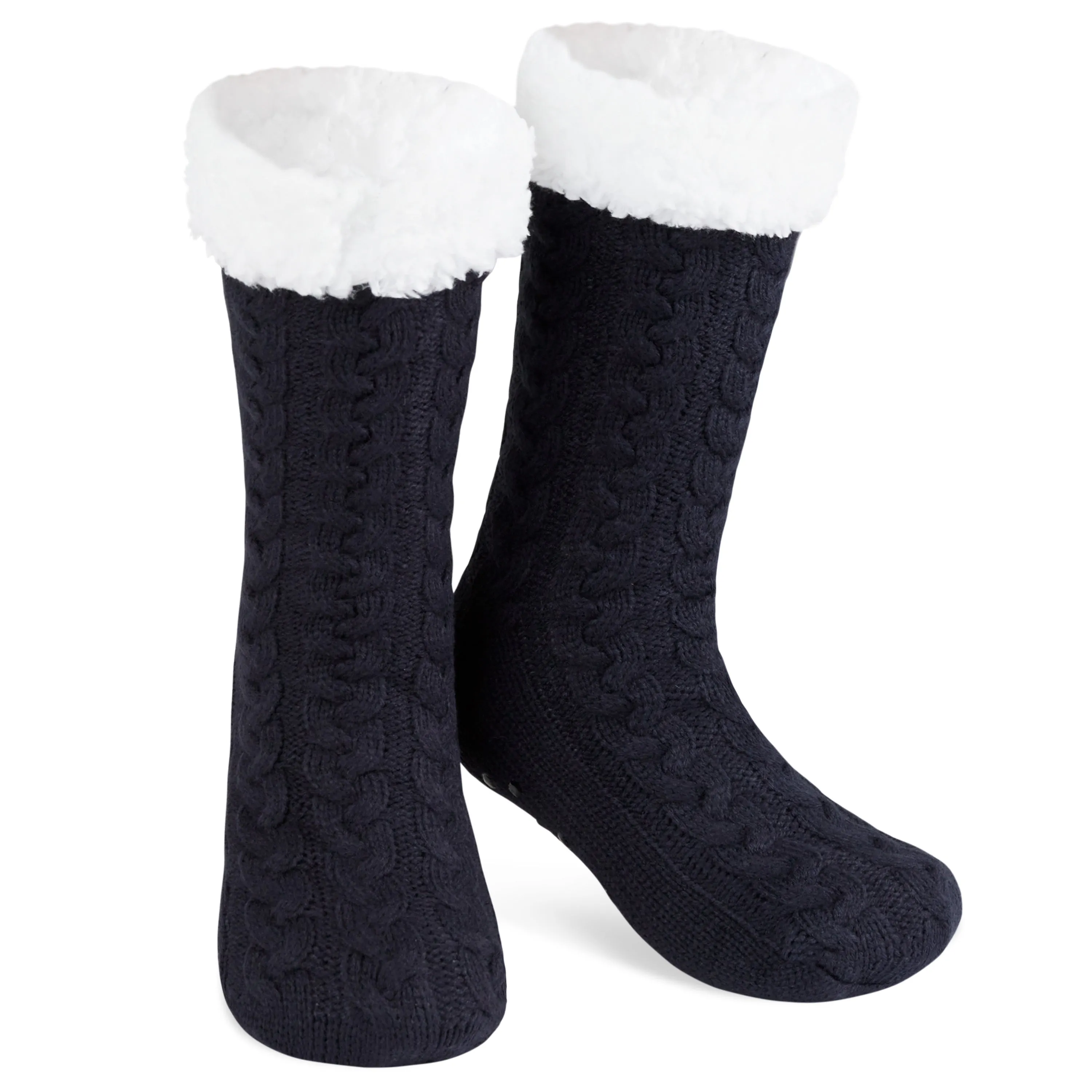CityComfort Knitted Fluffy Slipper Socks for Women and Men