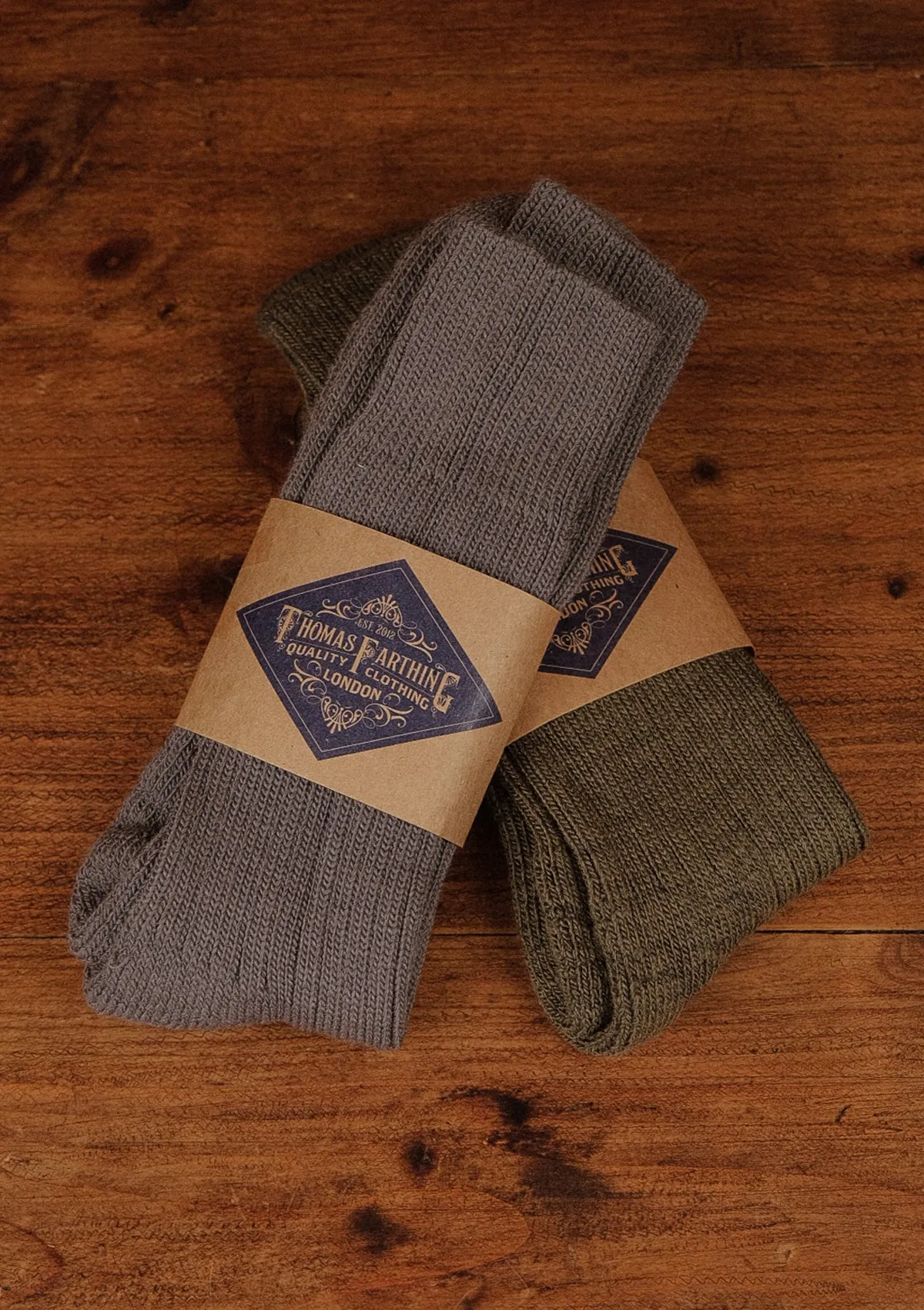 Classic Ribbed Socks - Light Grey