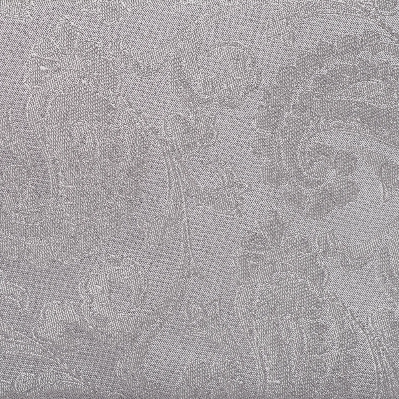 Classic Silver Paisley Silk Tie