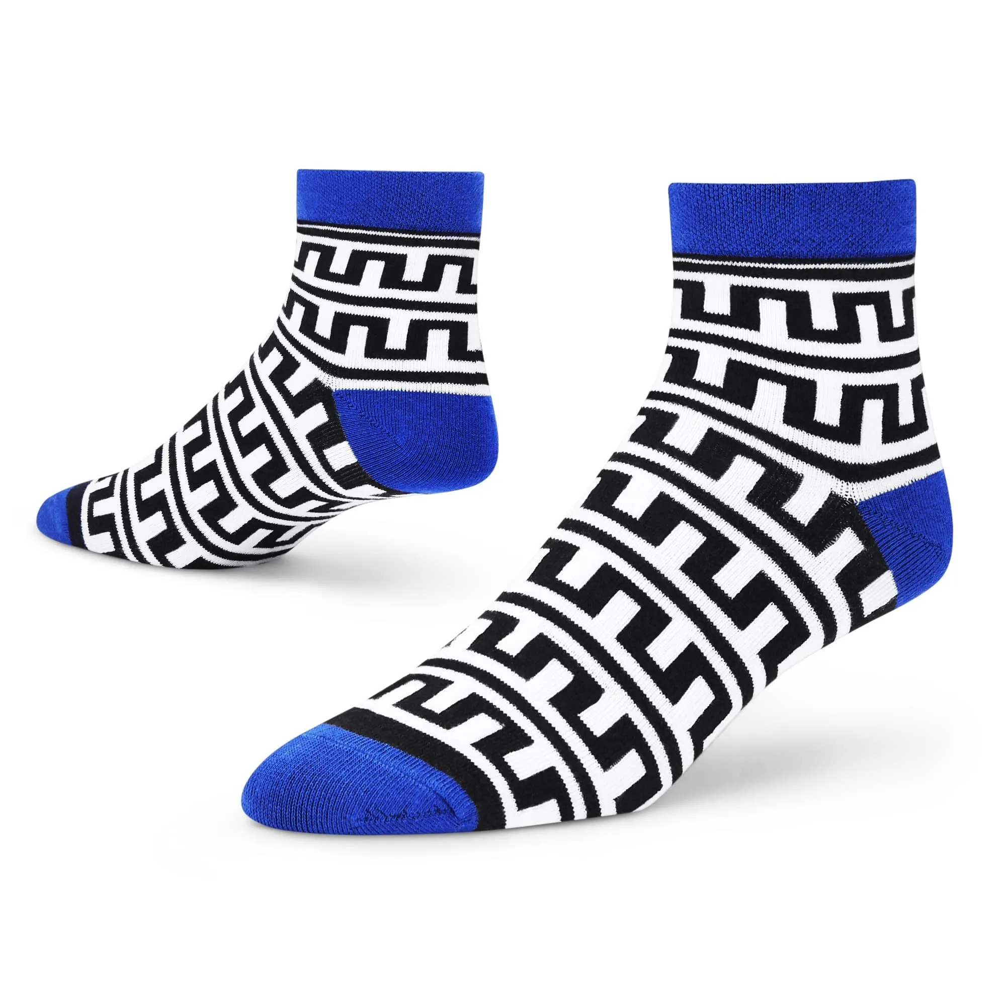 Colorful Cotton Ankle Socks - Trendy Pack of 4