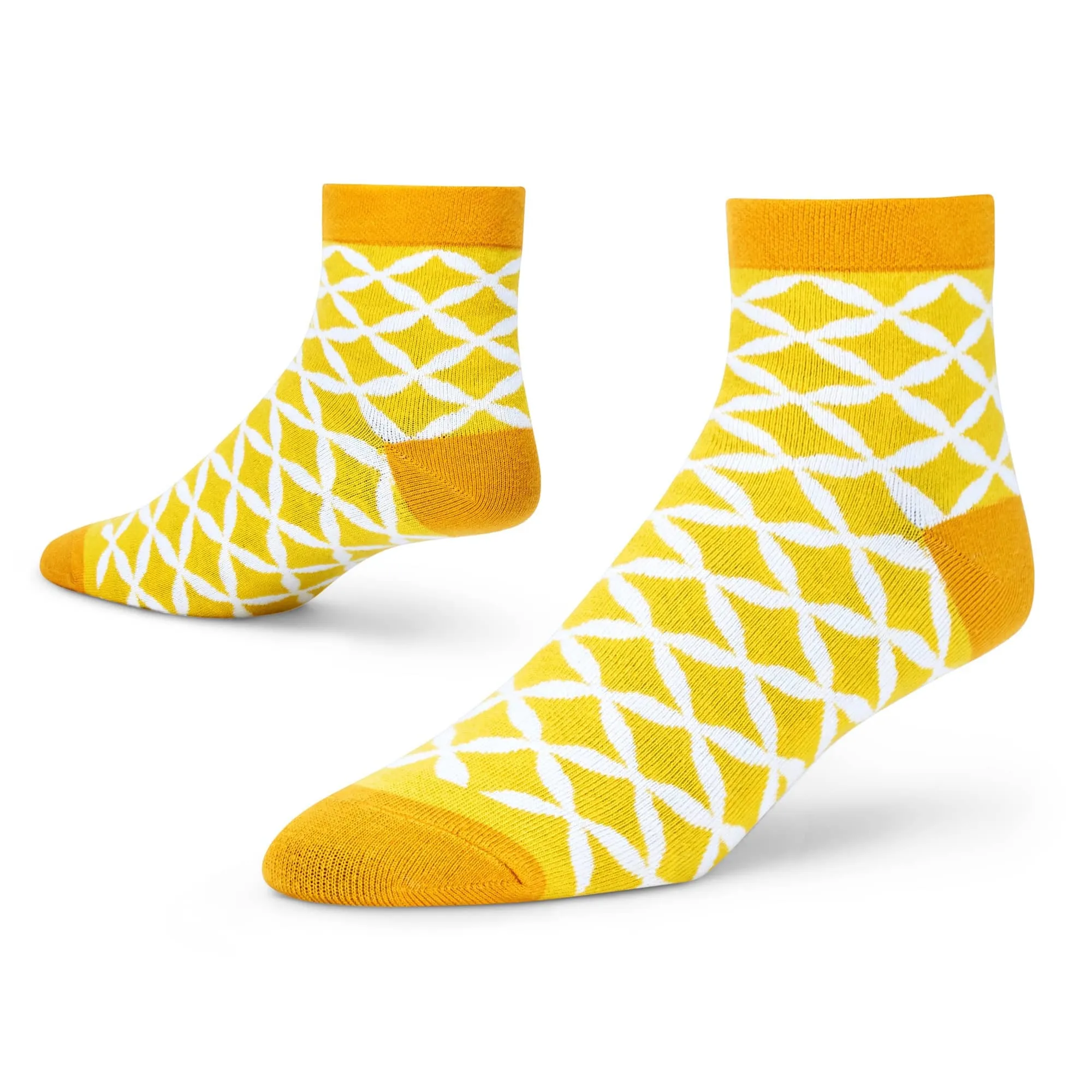 Colorful Cotton Ankle Socks - Trendy Pack of 4