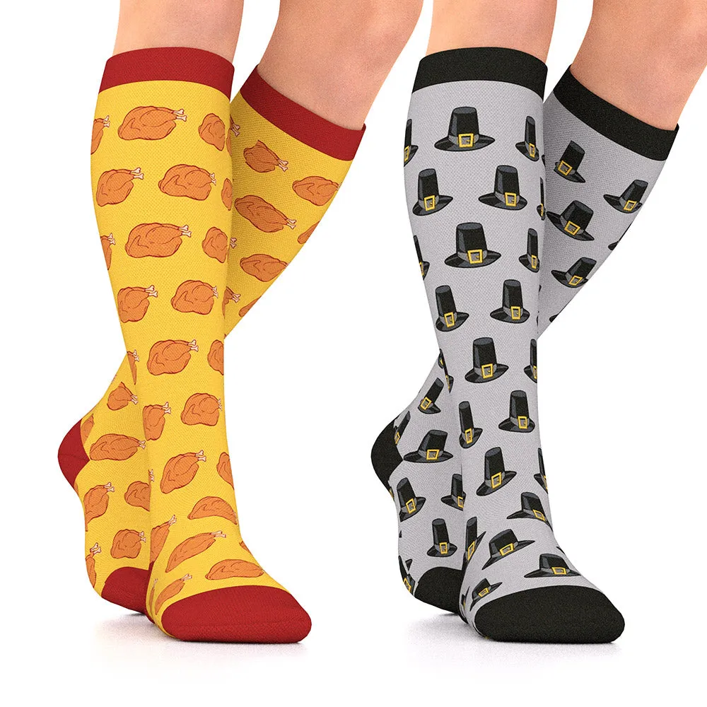 Compression Socks HOLIDAY Baked Turkeys/Hats 15-20