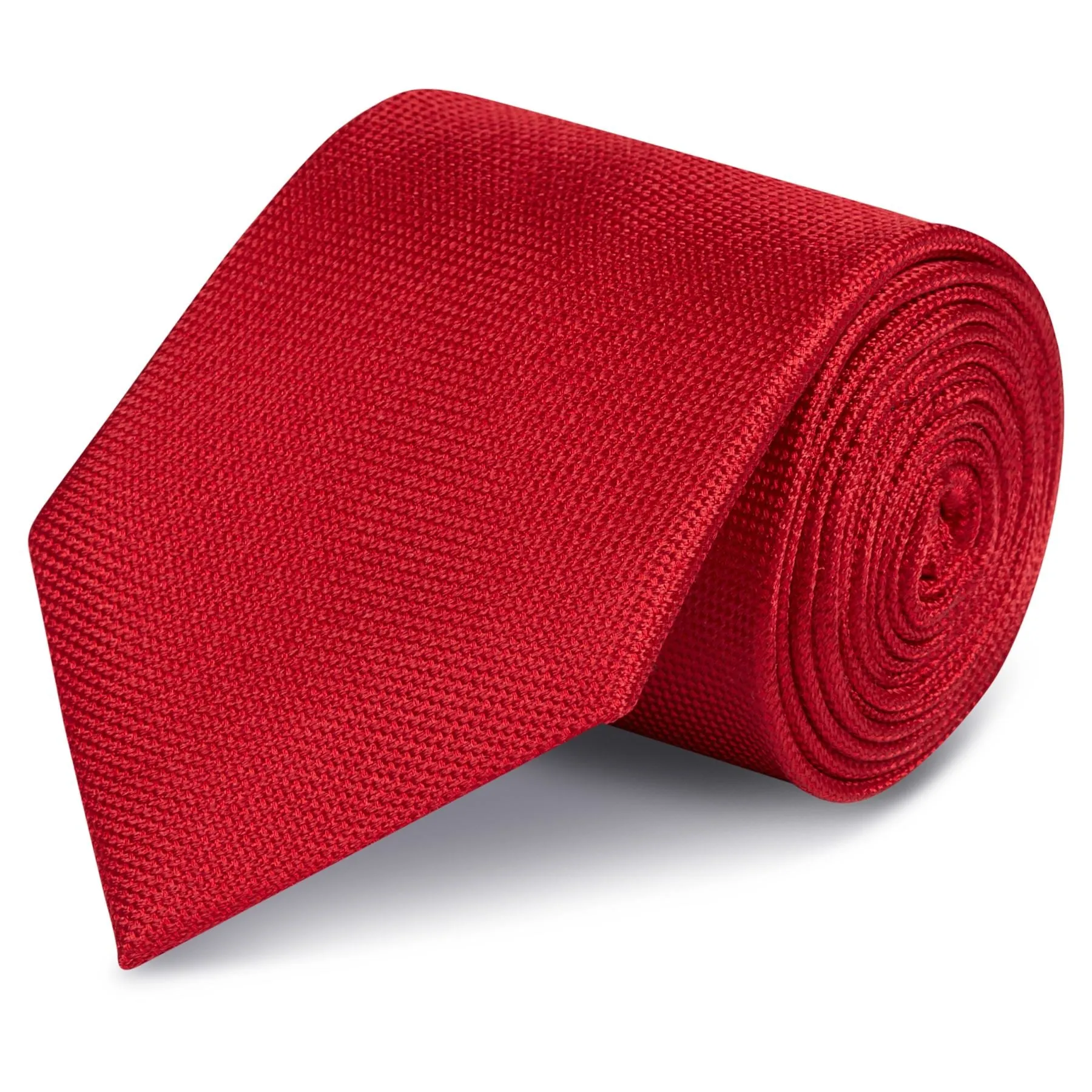 Dark Red Silk Plain Classic Textured Tie
