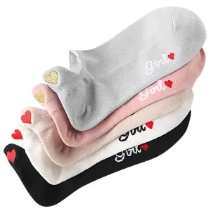 Embroidery Socks Breathable Absorbent Short Ankle Socks