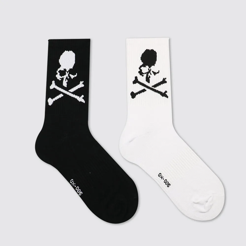 Fashion Black And/ Or White Skull Socks