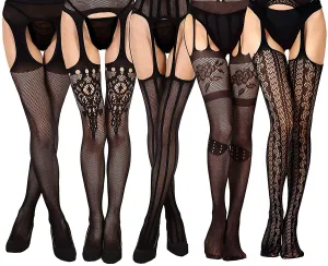 Fullsexy Plus Size Fishnet Stockings, Fishnet Tights Thigh High Stockings Pantyhose for Women