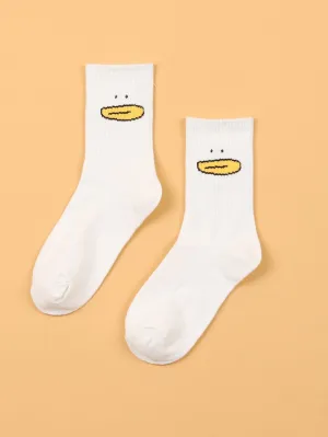 Funny Duck Mouth Crew Socks for Women Fun Socks Funky Socks Novelty Socks