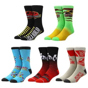 Jurassic Park - Icons Crew Socks (5 Pairs) - Bioworld