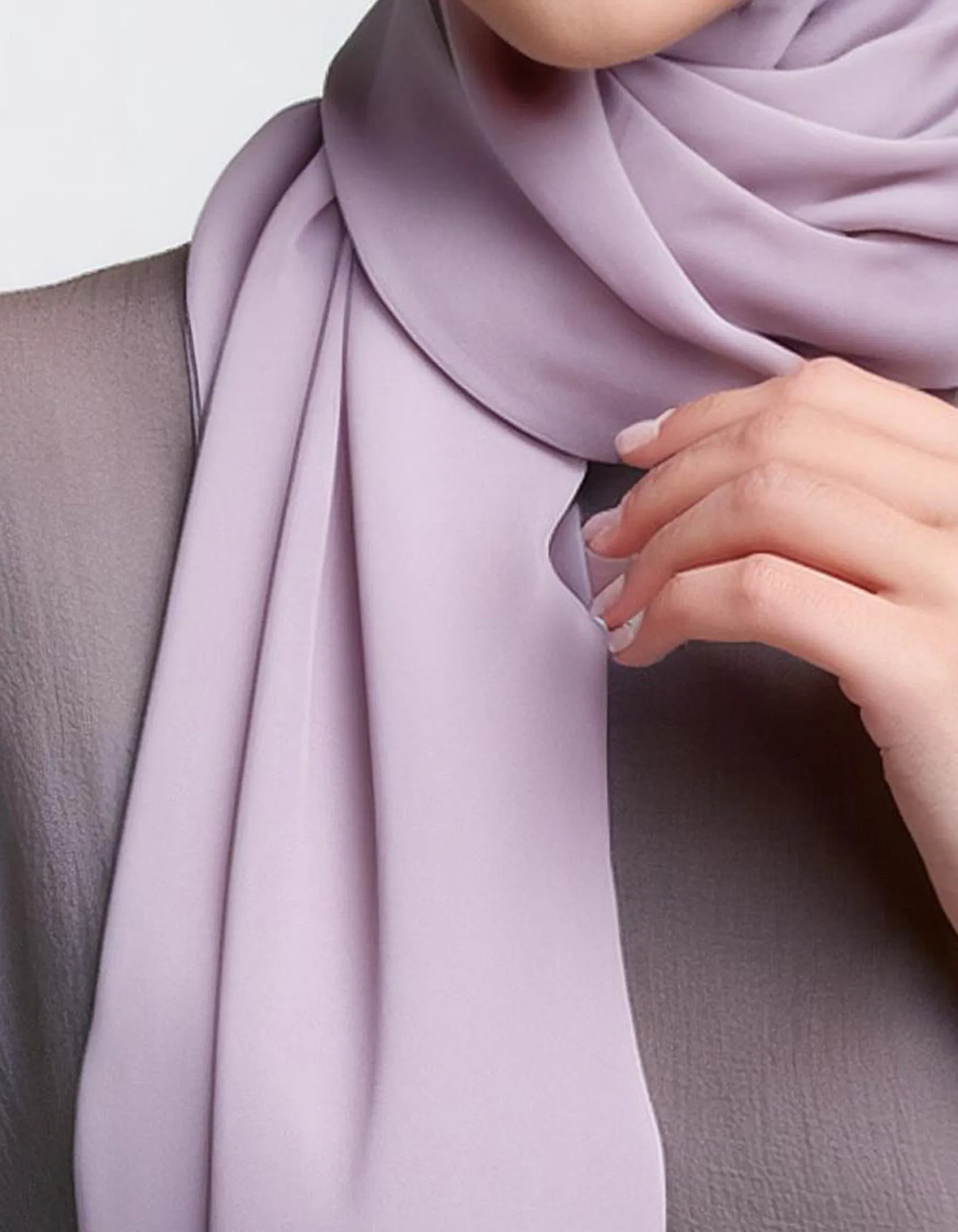 Lavender Satin Silk Hijab