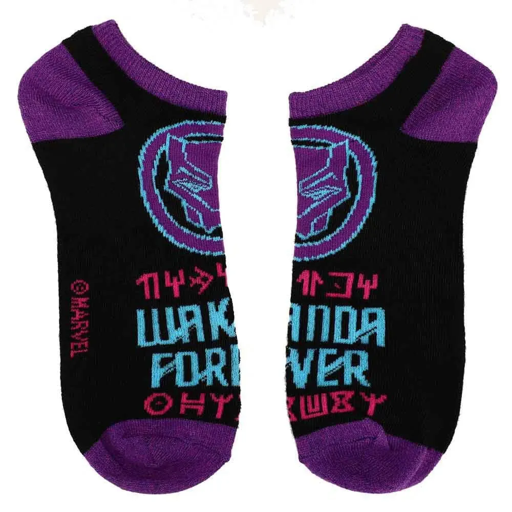 Marvel: Black Panther - Wakanda Forever Ankle Socks (5 Pairs) - Bioworld