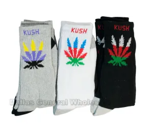 Men Funky Marijuana Crew Socks Wholesale