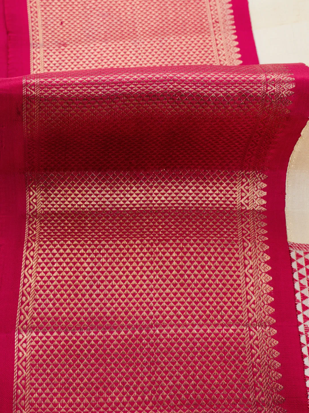 Men Premium Pure Silk Dhoti and Towel Set with 4" inch Jari Border Amirtham