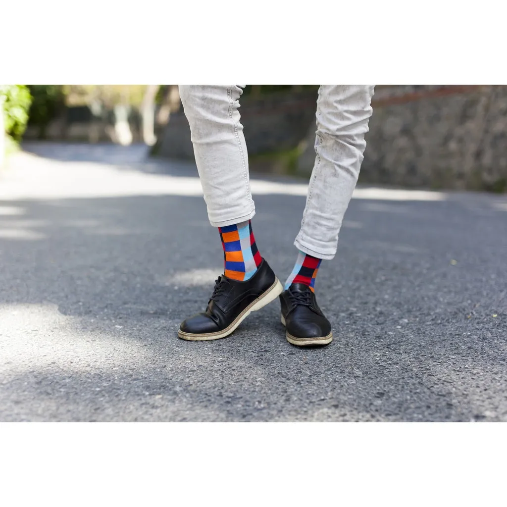 Men's 5-Pair Colorful Patterned Socks-3055