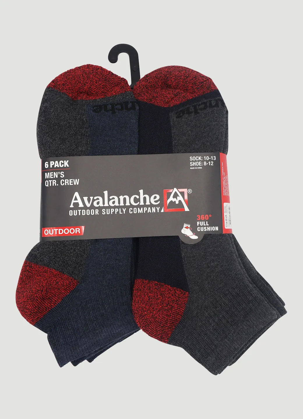 Men's Everyday Quarter Crew Socks 6-Pack