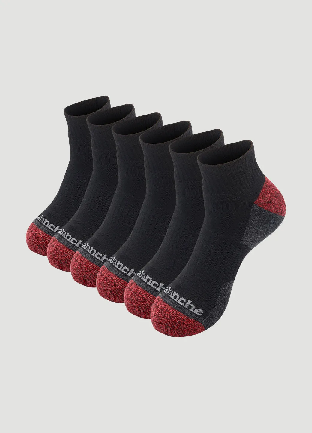 Men's Everyday Quarter Crew Socks 6-Pack