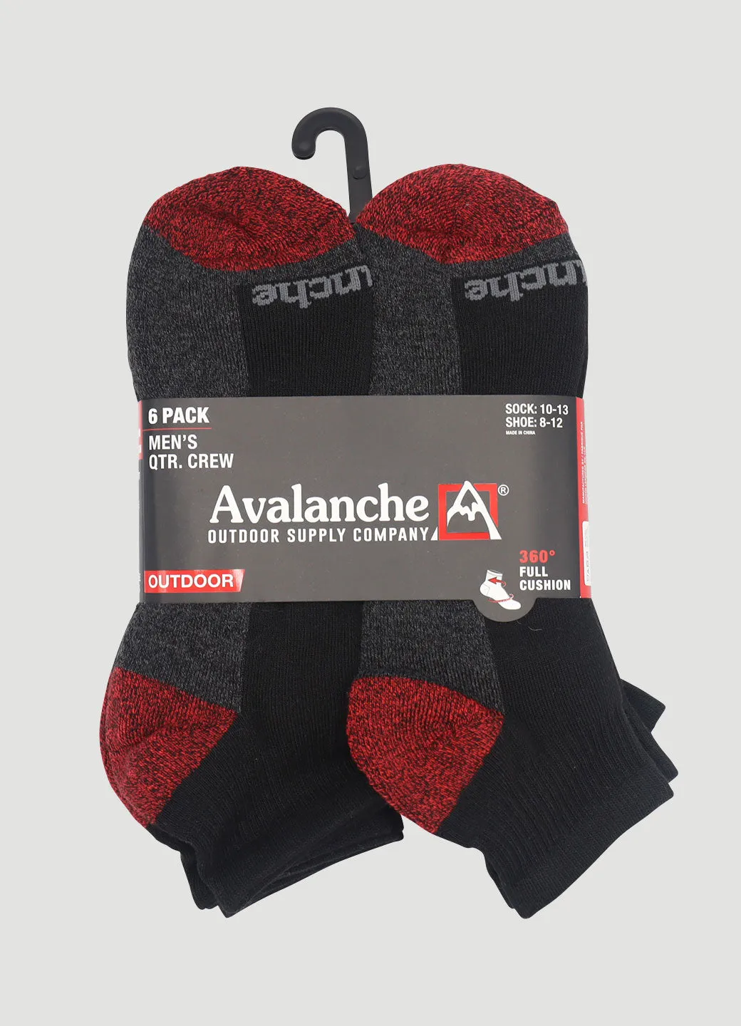 Men's Everyday Quarter Crew Socks 6-Pack
