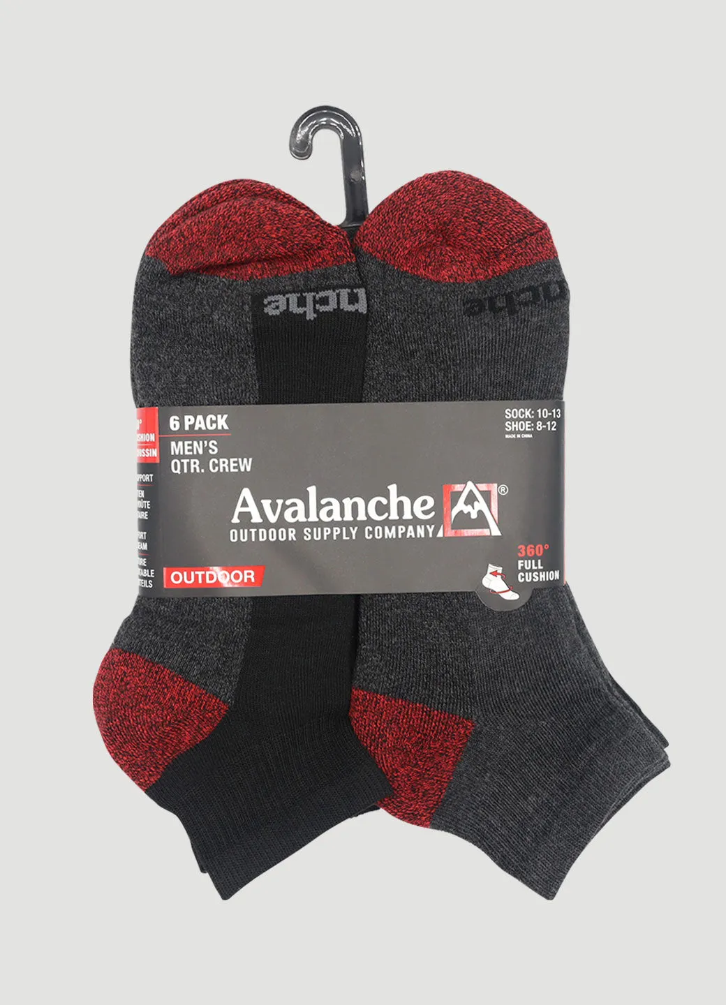 Men's Everyday Quarter Crew Socks 6-Pack