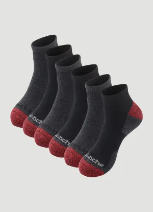 Men's Everyday Quarter Crew Socks 6-Pack