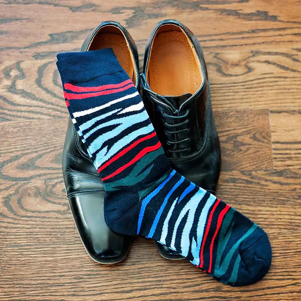 Men's Funky Zebra Stripe Socks