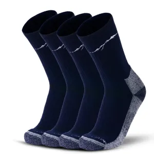 Men's Merino Hike Crew Socks Navy - 4 Pairs