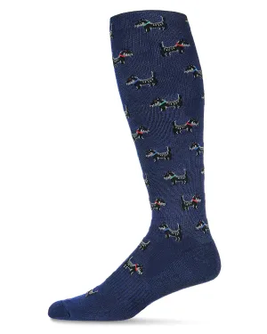 Men's Scottie Dogs Bamboo Blend 8-15mmHg Graduated Compression Socks