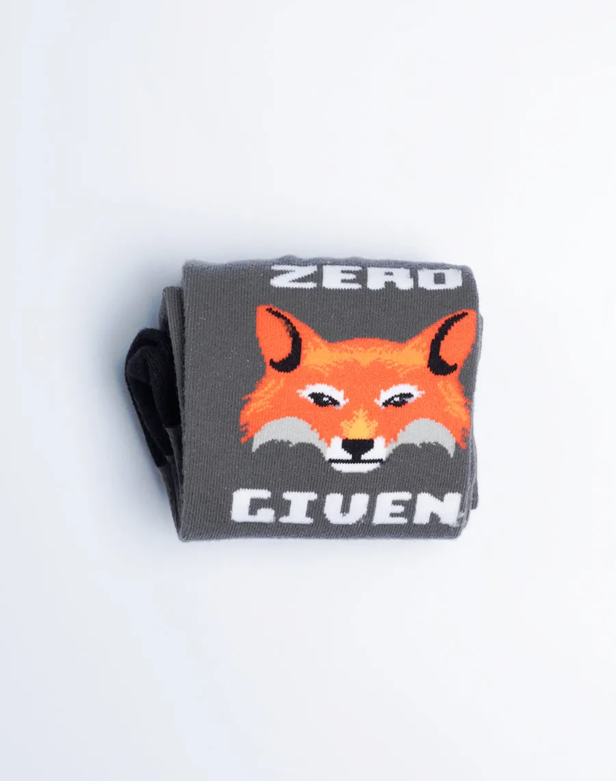 Men's Zero Fox Given Funny Crew Socks