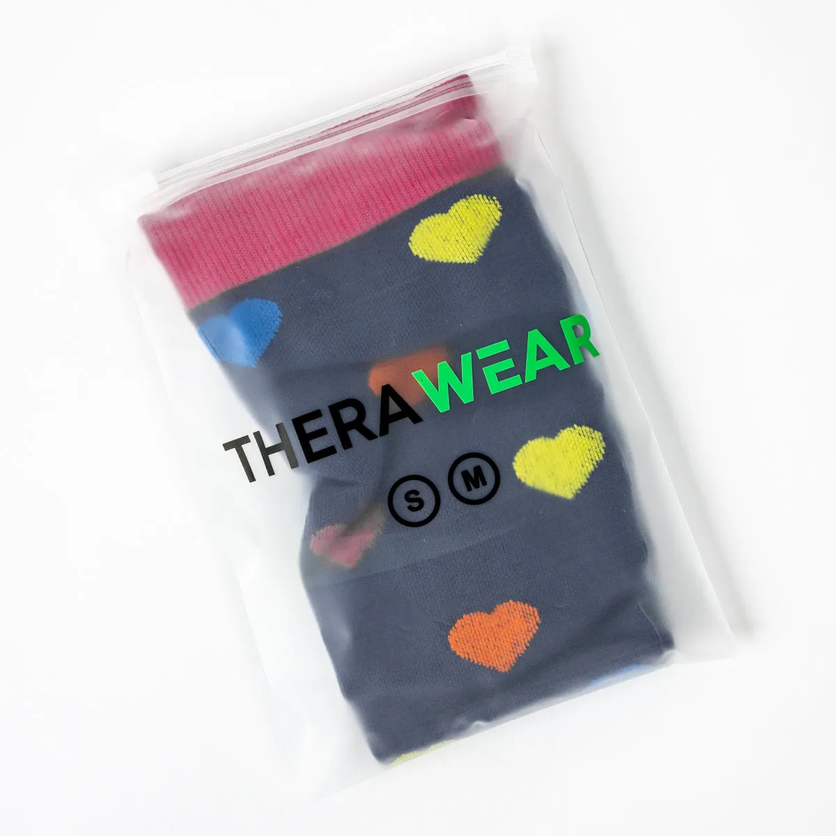 Navy Hearts Compression Socks
