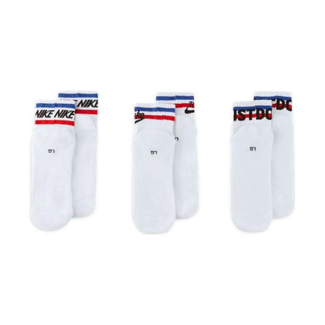 NIKE EVERYDAY ESSENTIAL ANKLE SOCKS (3 PAIRS) WHITE