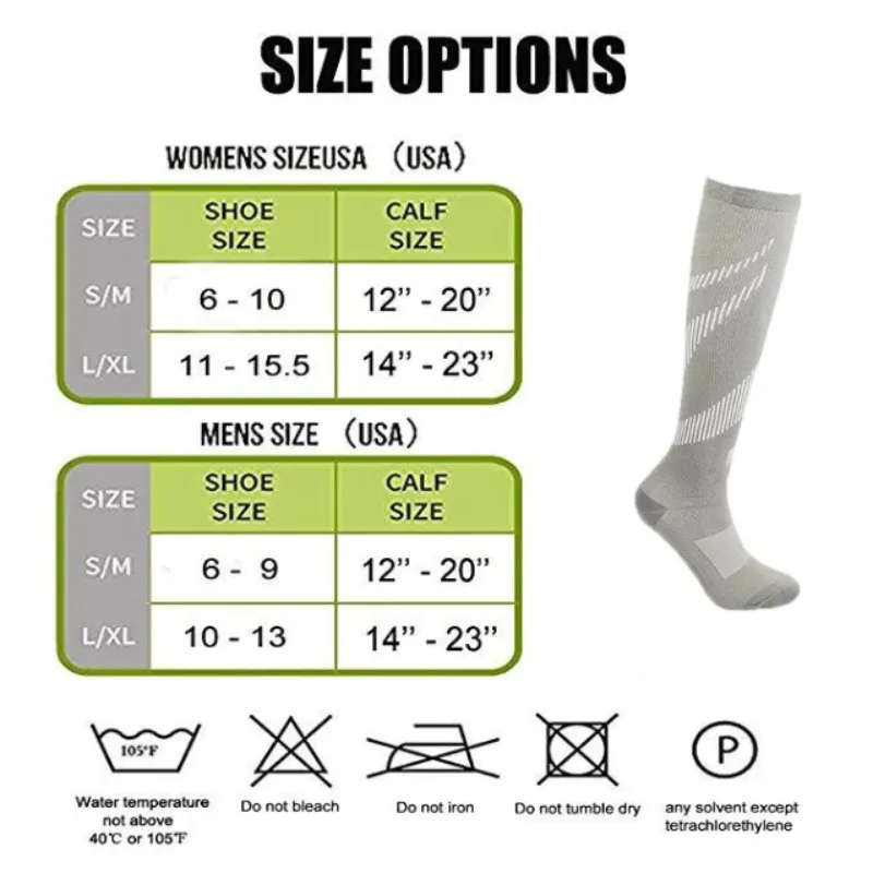 OCW Unisex Socks Pain Free Breathable Anti Slip Compression Sport Socks