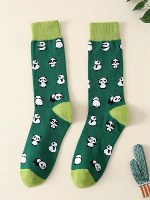 Panda Crew Socks Animal Socks for Women Fun Socks Funky Socks Novelty Socks