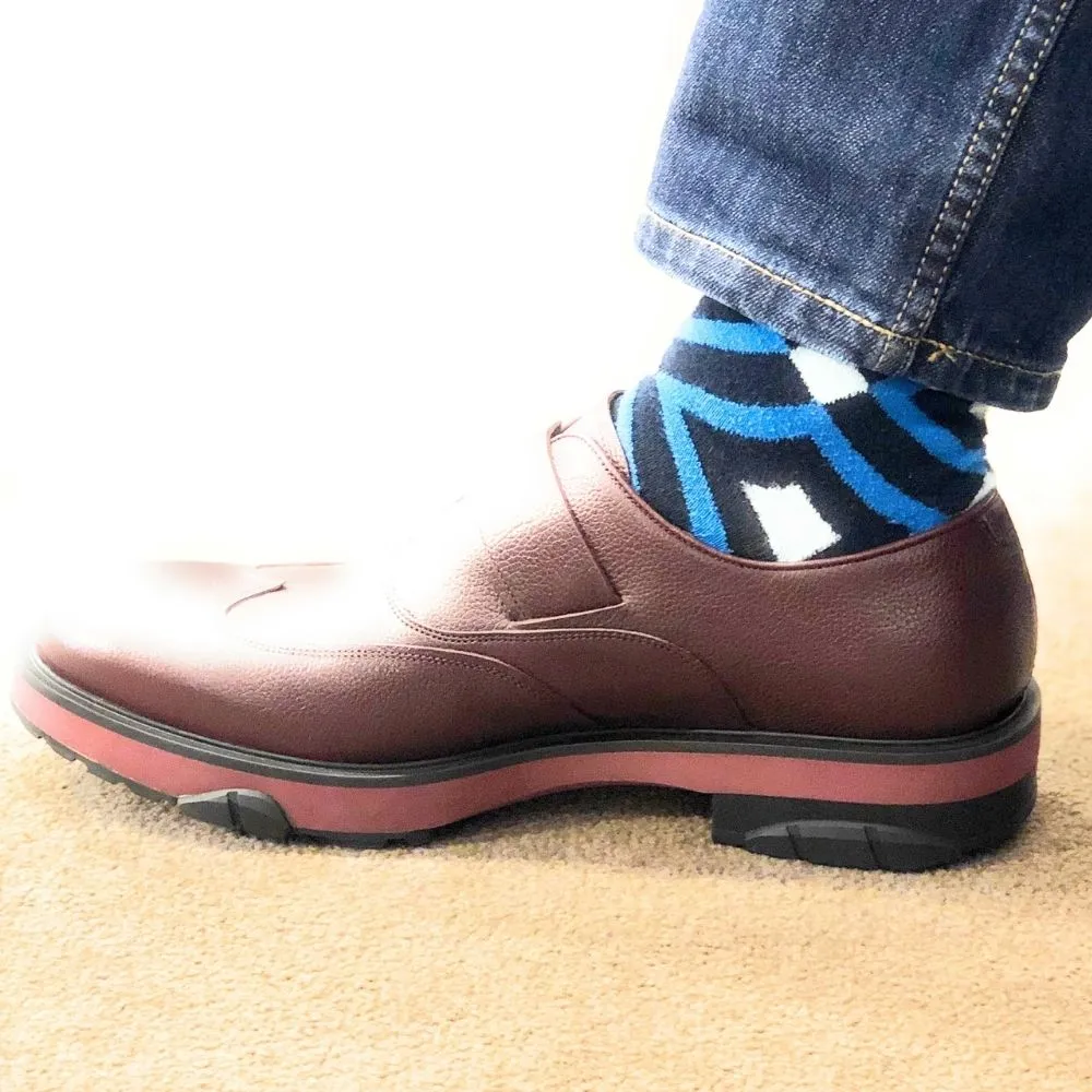 Patterned Men's Dress Socks Mirrors Blue (M)