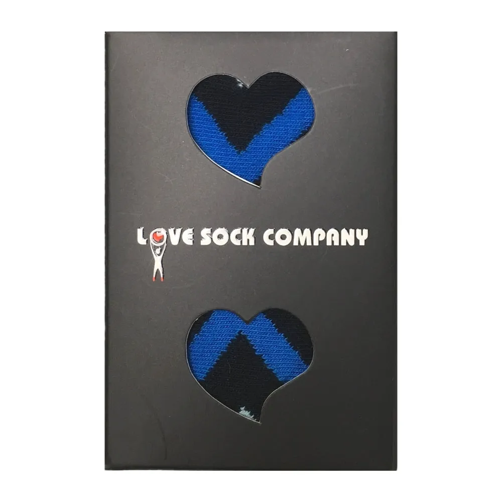 Patterned Men's Dress Socks Mirrors Blue (M)