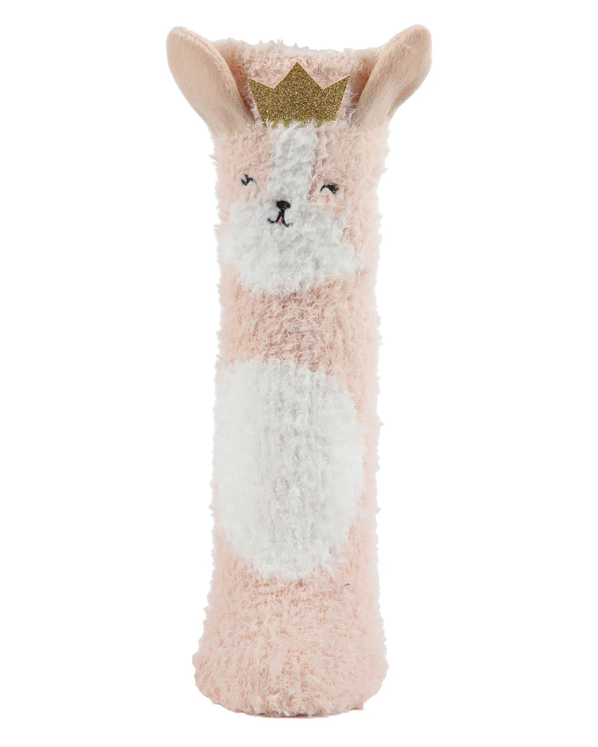 Princess Critter Plush Non-Skid Crew Socks